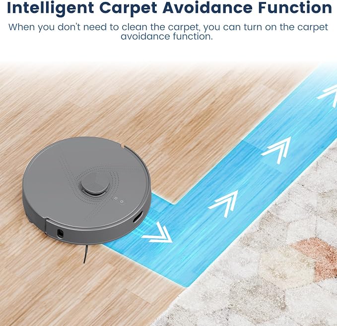 FIXR Robot Vacuum and Mop with Self-Emptying, 75-Day Hands-Free Cleaning 12,000Pa Suction, T25-GR