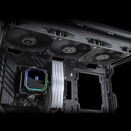 Thermalright Frozen Prism 360 Black AIO Water Cooler,Liquid CPU Cooler, 3×120mm PWM Fans Water Cooling System,1850RPM High Speed,Compatible with AMD/AM4/AM5&Intel