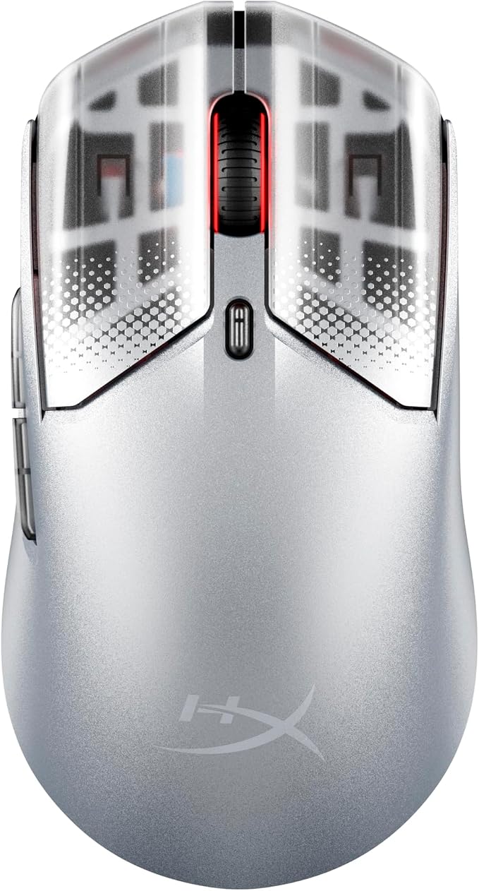 HyperX Pulsefire Haste 2 S – Wireless Gaming Mouse for PC – 64g, Magnesium Alloy Shell, Rechargeable li-ion Battery, 26K Sensor, Dual Wireless, Glass Skates, Silver