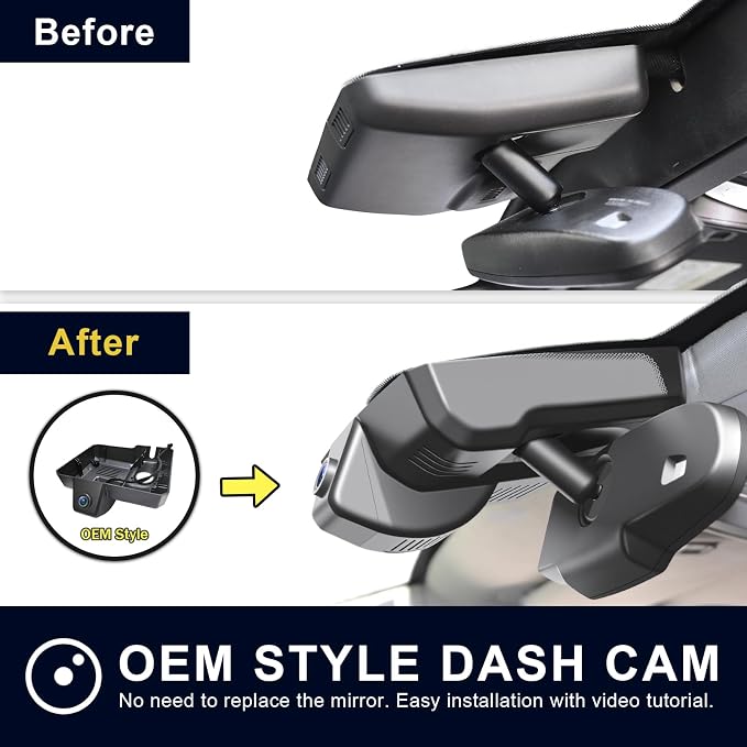 Mangoal 4K Dash Cam fit for Chevy Silverado 1500 2014 2015 2016 2017 2018 2500 HD/3500 HD 2015-2019 (Model D), with A Cover, if Not, You Can Buy Model E (with Auto-Dimming Rearview Mirror Plug)