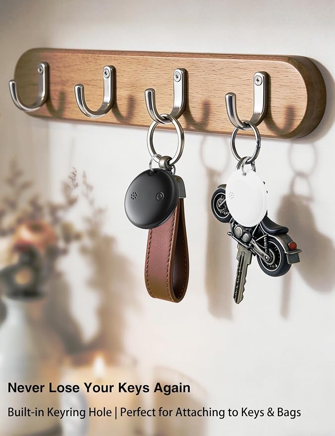 Magnetic Car Tracker, Smart Tracker Tag for Vehicle & Item Locators - Zero Monthly Fee, No Wiring, Real-Time Tracking, Compatible with Apple Find My & Google's Find Hub (Black 2-Pack Non-Magnetic)