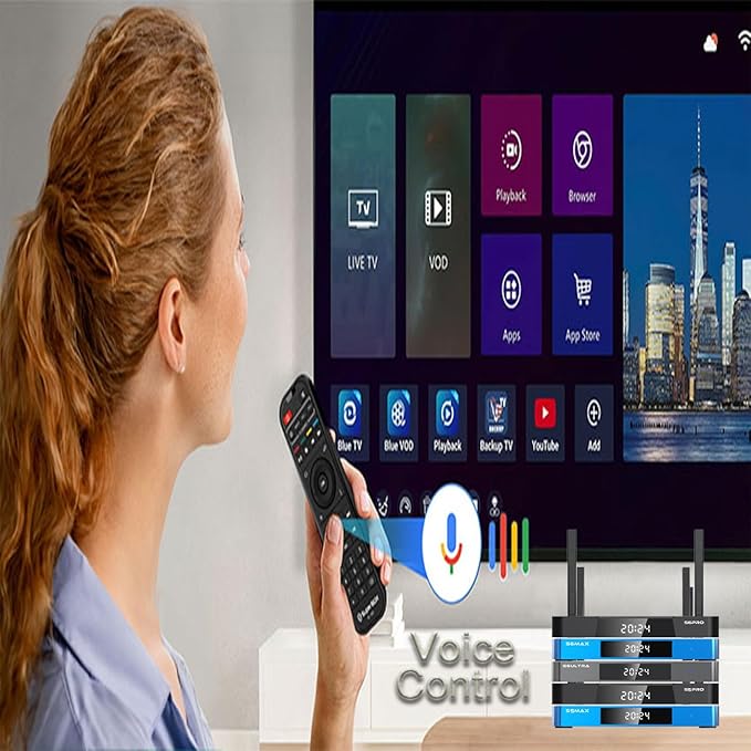 Super Smart Box Voice Remote Control RC-200 Works for S6 Ultra S6 Max S6 Pro S5 Max S5 Pro