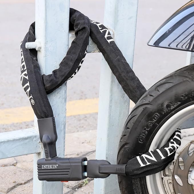 Bike Chain Lock 3FT/4FT/5FT Heavy Duty Bike Lock Anti-Theft Bicycle Chain Lock 8mm/10mm Thicker Bicycle Lock Chain Bike Lock with 3 Keys for Bike, Motorcycle