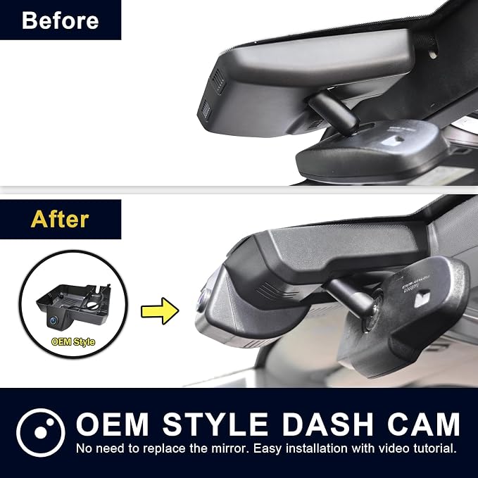 Mangoal 4K Dash Cam fit for Chevy Silverado 1500 2014 2015 2016 2017 2018 2500 HD/3500 HD 2015-2019 (Model D), with A Cover, if Not, You Can Buy Model E (with Auto-Dimming Rearview Mirror Plug)