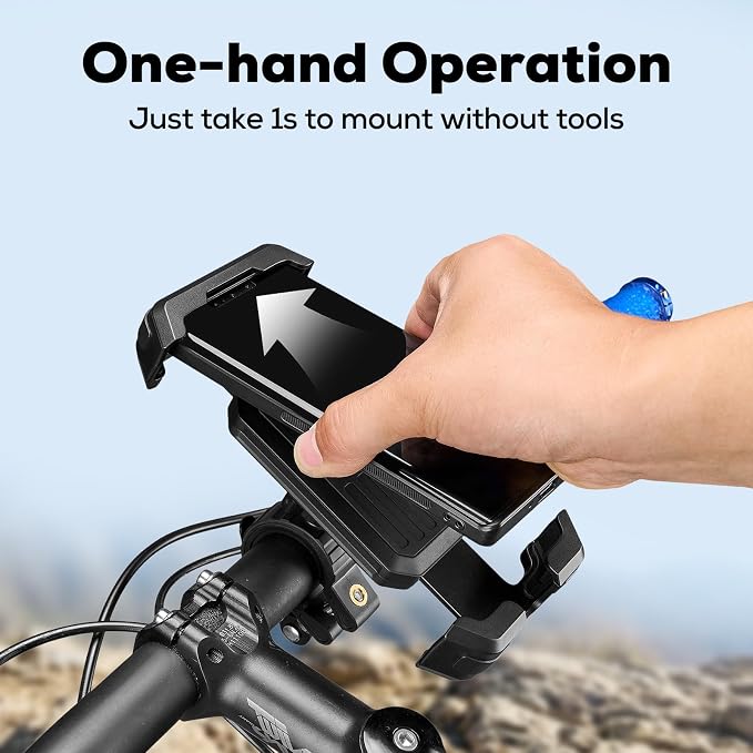 Bike Lock Heavy Duty Anti Theft U Lock with 5ft Security Cable with Bike Phone Holder Bundle