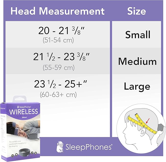 SleepPhones Wireless Sleep Headphones by AcousticSheep V8 | 24-Hour Battery | Original and Most Comfortable Bluetooth Headphones for Sleeping (Large, Nighttide Navy Breeze)