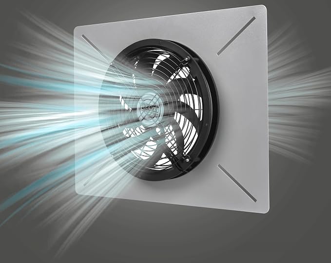 Crawlspace Ventilation Fan, 720 CFM Stainless Steel Basement Vent Fan, Ultra-Thin Reversible Airflow Window Exhaust Fan for Kitchen, Garage, Attic, Crawl Space & Grow Tent