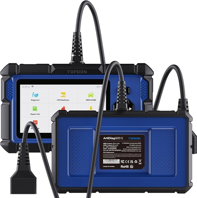 OBD2 Scanner TOPDON ArtiDiag600S, Scan Tool with 9 Reset Service for Oil/BMS/ABS/SAS/EPB/DPF/TPMS/Throttle/Injector Coding, ABS/SRS/Engine/AT Diagnostics Code Reader, Free Lifetime Upgrade