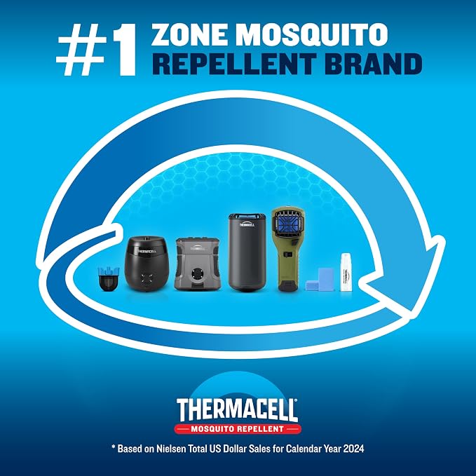 Thermacell E-ZoneGuard Glow Rechargeable Mosquito Repeller + Lantern with 20-Foot Zone of Scientifically Proven Outdoor Protection; 9-Hr Battery; 12-Hr Refill; Bug Spray Alternative; DEET-Free
