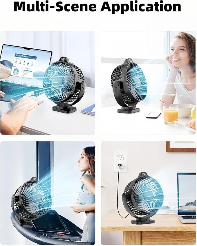 Magnetic Cruise Approved Fan with LED Display, 12000mAH Battery Operated Fan, Timer & Light, Fits for Cruise Ship Cabin, Sleeping, Camping, Travel & Cruise Essentials 2026
