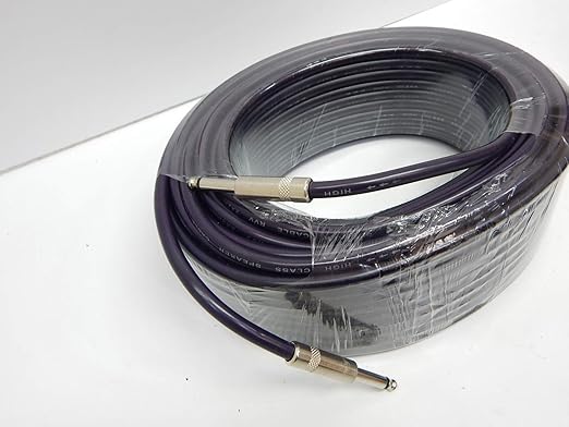 Pro 100 Feet 12AWG 1/4" to 1/4" Speaker Cable - Heavy Duty 100ft 12 Gauge Speaker Wire Cord for Audio Amplifier - Single