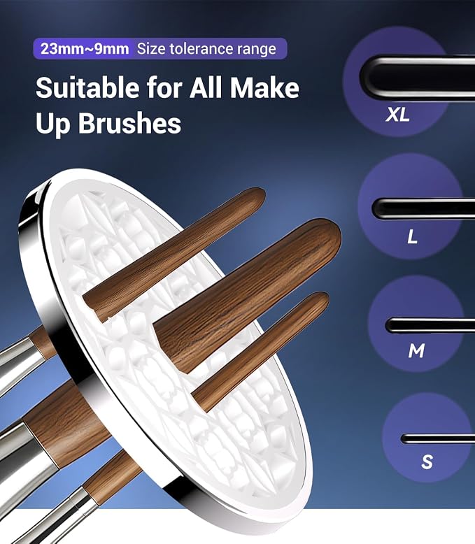 2026 Upgrade 3 IN 1 Electric Makeup Brush CleanerăIndustry NO.1-12x Cleaning PowerăMakeup Brush Cleaner MachineăPerfect Design - Suitable for All Brushă Dryer Cleaner for Makeup Brush Set