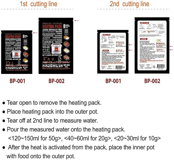 Flameless Cooking System - Self Heating Coffee Warmer Tumbler 30oz (900ml)- High Performance Coffee, MRE Heater & Food Warmer, No Gas/Fire/Electricity Needed, Portable Heating Pouch for Hiking, Fishing, Travel, and Emergency Survival (BC-004A)
