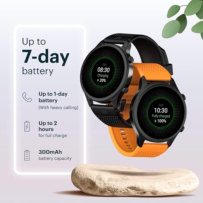 Noise Halo Premium Metallic Smartwatch, 1.43" AMOLED Display, 7 Day Battery, BT Calling (Make/Answer), Dust & Water Resistant, 100+ Sport Modes, NoiseFit App Supprt, 1 Year Warranty