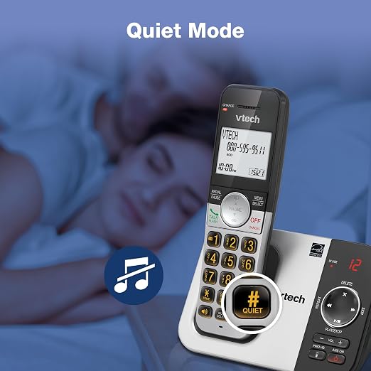VTech Cordless Phone with 4 Handsets — Big Buttons, Large Backlit Display, Answering Machine, DECT 6.0, Whole-Home Coverage, Intercom, Easy to Use | VG232-4