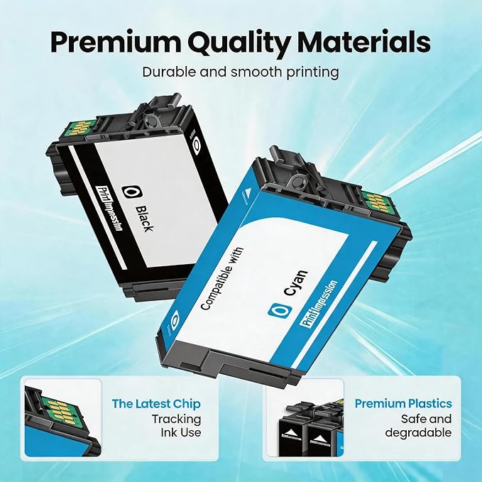 Compatible with 212XL High Capacity Remanufactured for Epson 212 Ink Cartridges for Workforce WF-2830 Color XP-4100 XP-4105 WF-2830 WF-2850 (Black, Cyan, Yellow, Magenta)