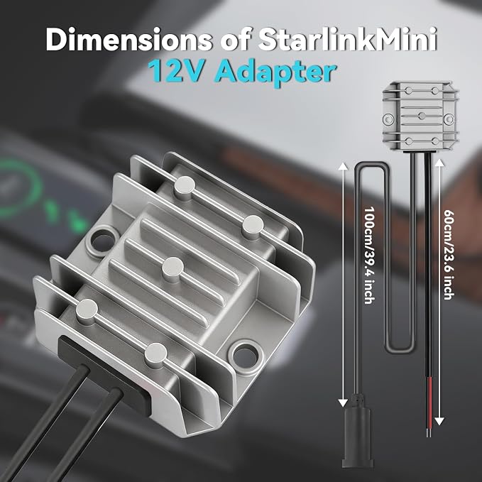 Starlink Mini 12V Adapter, Carsupro DC to DC Step Up Converter 12V/24V to 30V 3.5A Smart Boost Starlink Mini Power Supply DC Cable with Waterproof Port for RV, Battery Bank, Marine, Solar