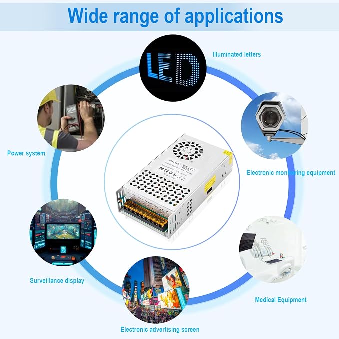 48V 12.5A 600W DC Switching Power Supply, Universal Regulated Switching AC110V/220V (SMPS),48 Volt Power Supply for LED Light Strip,Lighting Equipment, Camera Security System,Computer Project