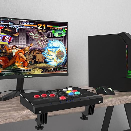 DOYO Arcade Stick Joystick for home, Arcade fighting Joystick-Durable iron Arcade Fightstick Compatible with PC/ PS3 / Switch/NEOGEO Mini/Android/Raspberry Pi (Black)
