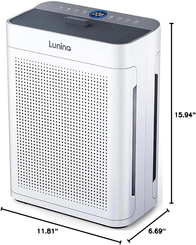 Air Purifiers for Home Large Room up to 3000sq.ft, LUNINO HEPA Double-Sided Air Purifier with Washable Filter, PM 2.5 Display Air Quality Sensors, Air Cleaner for Pets Hair, Odor, Dust, Smoke, Pollen