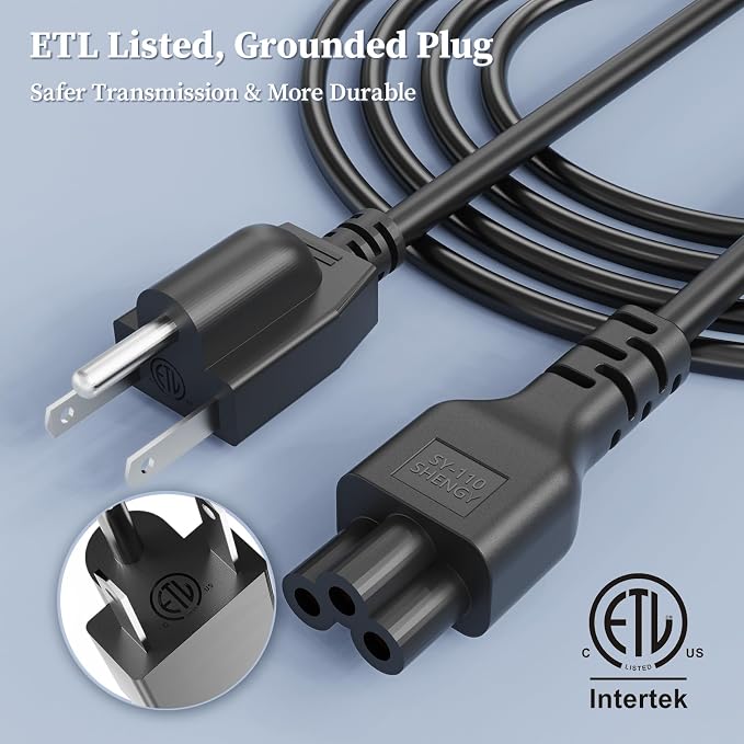 Power Cord for Fanatec Charger Replacement for Fanatec Boost Kit 180 (8NM) CSL DD/GT (Gran Turismo) DD Pro Power Supply for Endor6200-2400750P Endor6200-2400750-15C01 AC Adapter Cord 8FT