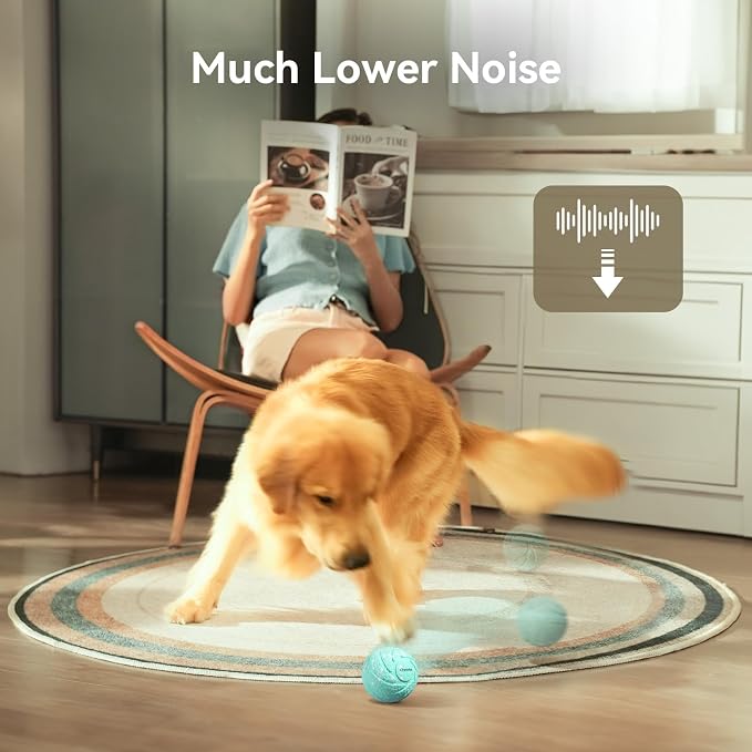 Cheerble Smart Interactive Dog Toy, Wicked Ball AIR, Automatic Moving, Bouncing, and Rotating, E-TPU Material, IPX7 Waterproof Rating, Active Rolling Ball for Puppy, Medium and Large Dogs