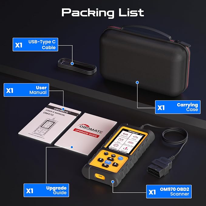 Full-System OBD2 Scanner Car Diagnostic Tool with ABS SRS Transmission Etc | Read & Clear Fault Codes; Read Live Data; Battery Voltage Test; Free Upgrade; Works for Cars and Trucks Since 1996