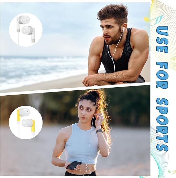Kigeli 100 Pack Kids Bulk Earbud Headphones for Classroom Student Wired Headphones in-Ear Earbud 3.5 mm Disposable Earphones Set for Kids Adults Class School Library Museum Laptop(Multicolor)
