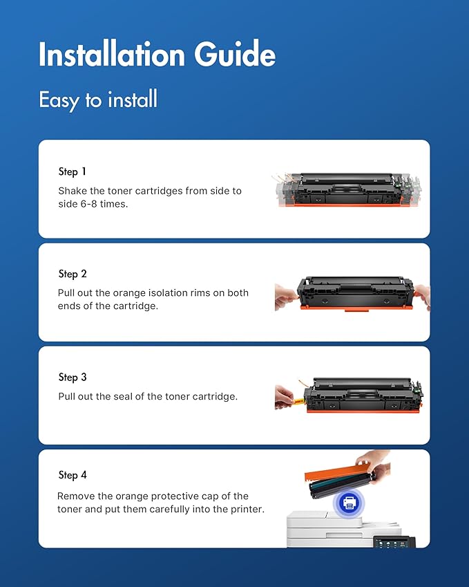 218A Toner Cartridges 4 Pack Compatible Replacement for HP 218A 218X Toner Cartridges 4 Pack to use with HP Color LaserJet Pro MFP 3301cdw 3201dw 3301sdw Printer W2180A (with chip, 4 Pack)