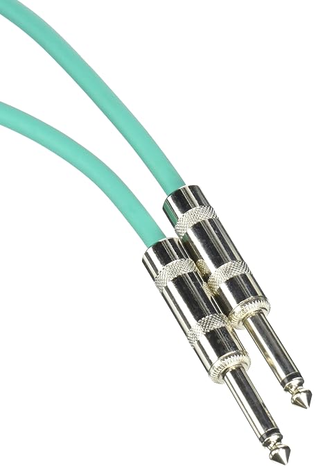 Seismic Audio SASTSX-6Green-6PK 6-Feet TS 1/4-Inch Guitar, Instrument, or Patch Cable, Green