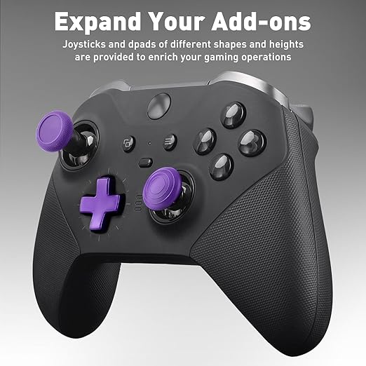 Complete Component Pack for Xbox Elite Controller Series 2 - Accessories Includes 1 Controller Carrying Case, 1 Charging Dock, 4 Thumbsticks, 4 Paddles, 1 Adjustment Tool and 1 Charging Cable(Purple)