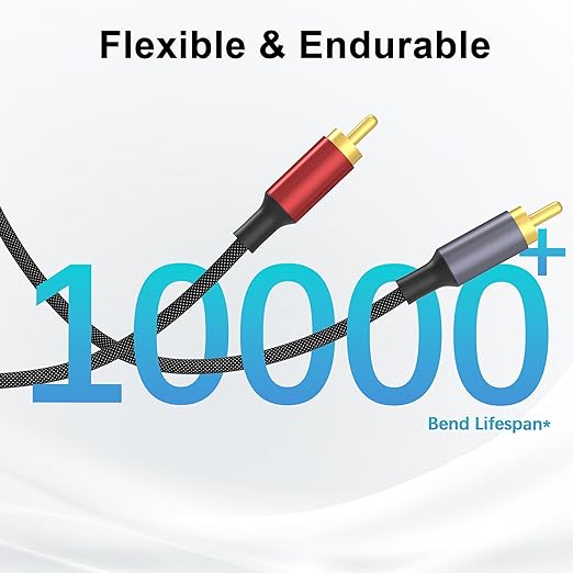 USB C 3.5mm to RCA Cable, Lightning to RCA Male to Aux Audio Adapter, HiFi Sound, Headphone Jack Adapter, 3 in 1 Audio Cable Connector for iPhone/iPad, Speaker, MP3, Tablet, HDTV 10FT