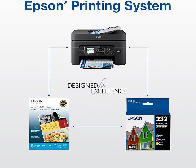 Epson 232 Claria Ink High Capacity Black & Standard Color Cartridge Combo Pack (T232XL-BCS) Works with Workforce WF-2930,2950 and Expression XP-4200,4205,(Pack of 2)