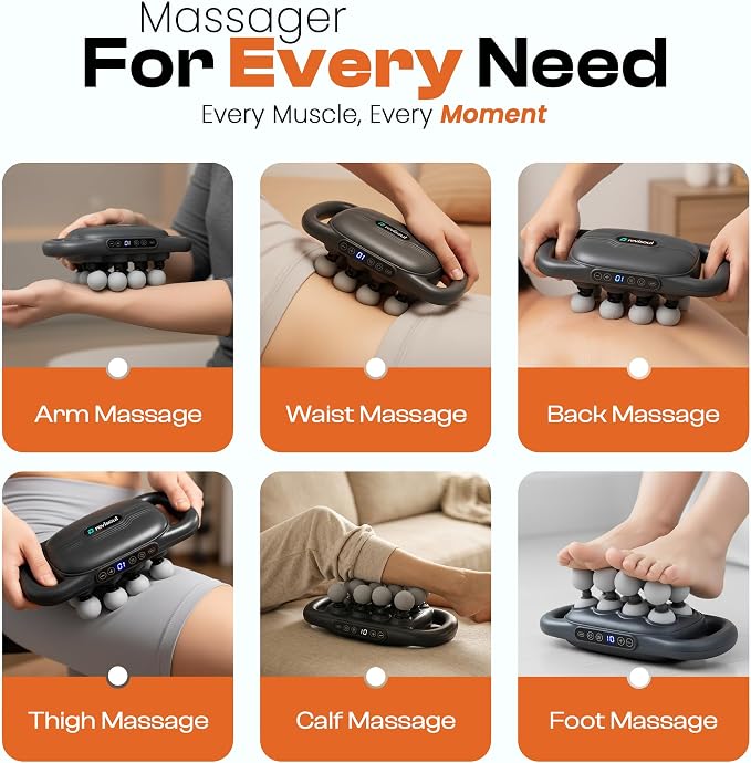 24-Head Massage Gun Set, Deep Tissue Percussion Massager with 9 Modes & 30 Intensities,Quiet Muscle Massage Gun for Back,Shoulders, Legs, Foot, Body Muscle Pain Relief (24 Heads)