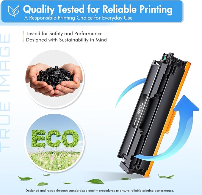 206X 206A Black Toner Cartridge High Yield W2110X W2110A Compatible for HP 206X Black Toner Color LaserJet Pro MFP M283fdw M283cdw M255dw M283fdn M282nw M255nw M283 M255 M282 Printer Ink (2 Pack)
