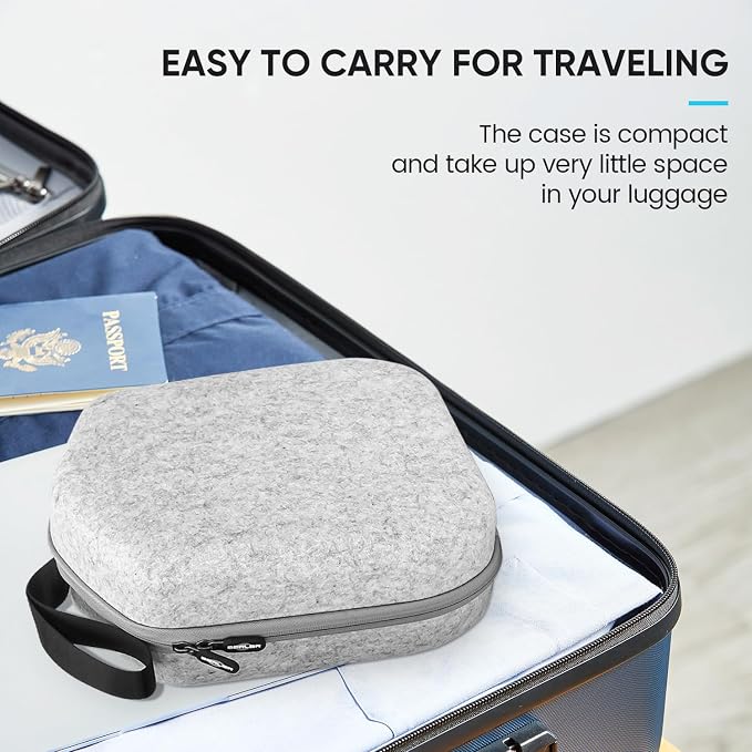 sarlar Hard Carrying Case Compatible with Meta Quest 3S/Quest 3/Oculus Quest 2/Vision Pro Official Original/Elite Strap VR Headset and Controller Accessories, Suitable for Travel and Home Storage