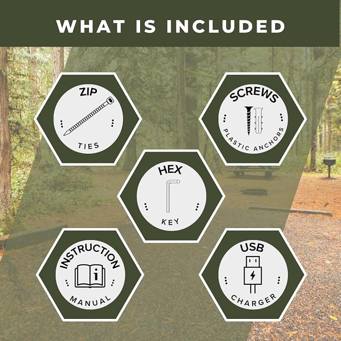 Tactiko Wire Trip Perimeter Alarm 2.0, 129 dB Rechargeable Perimeter – 80ft Kevlar Tripwire, Solar/USB, Weatherproof, Bear Deterrent for Camping, Property, Home Security (1 Pack)