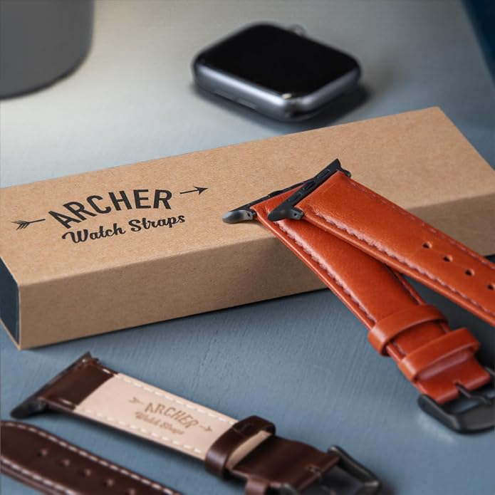 Archer Watch Straps - Top Grain Leather Watch Bands for Apple Watch