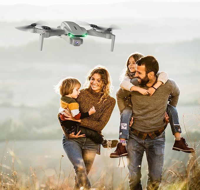 SIMREX Drone With Camera for Kids Beginner & Adults – Foldable RC Quadcopter with Altitude Hold, Optical Flow Positioning , Indoor Mini Drone with One Key Start, Headless Mode, 3D Flip, Gift for Boys & Girls & Teenagers