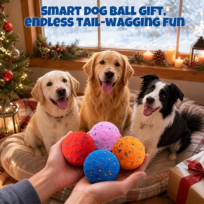 Fsitego Interactive Dog Ball Toys, Automatic Moving Bouncing, Rotating Smart Dog Toy for Small, Medium, Large to Keep Them Busy, Durable E-TPU Material & IP65 Waterproof, 5H Continuous Use(Pink)
