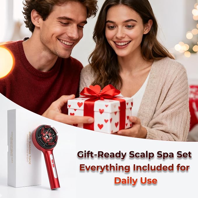 Electric Scalp Massager, 5-in-1 Scalp Spa Device with Clean Water Mist Reservoir, 3D Deep Kneading Massage, USB-C Rechargeable, Portable Scalp Care Tool
