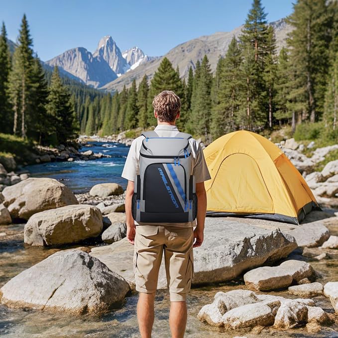 Maelstrom Backpack Cooler,36 Can Cooler Backpack,Soft Cooler Bag Insulated Leakproof,Lightweight Ice Chest Backpack,Travel Cooler Lunch Backpack for Camping,Hiking,Beach