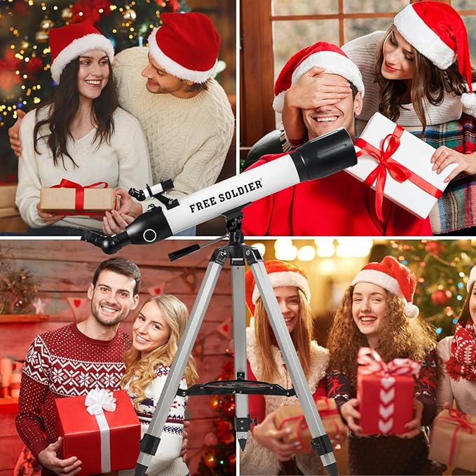 Telescopes for Adults High Powered, 700x90mm AZ Astronomical Professional Refractor Telescope for Beginners Astronomy with Advanced Eyepieces, Cool Astronomy for Christmas, White