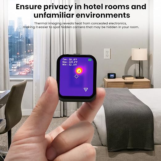 Small Thermal Imaging Camera for Home Inspection – 128×96 IR Resolution Thermal Camera for Wall Leak & Insulation Detection, Mini Thermal Imager for Beginner