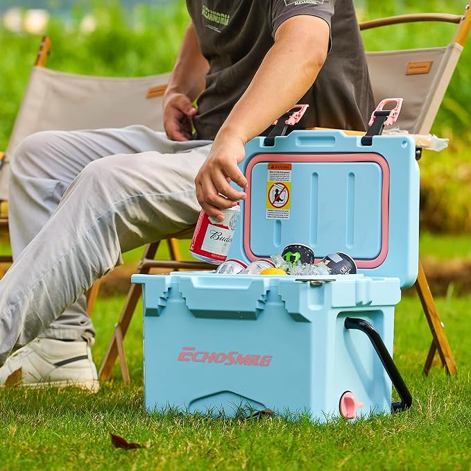EchoSmile 12/18/25 Quart Rotomolded Cooler, Built to Stand up to The Rigors of The Journey