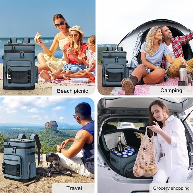 Hulongo 48Cans Cooler Backpack, Waterproof Insulated Backpack Cooler for Men & Women, Leakproof