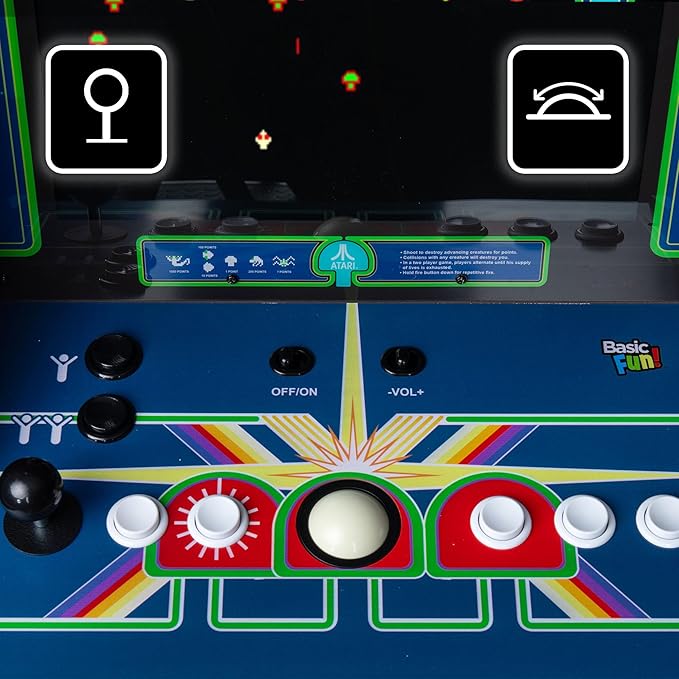 Arcade Classics - Atari Centipede Ultra Series Game Machine, 40 Games, 17" Liquid Crystal Screen - Indoor Cabinet, Retro, Gaming Console, Basement Decoration, Man Cave