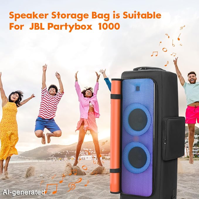 LEFOR·Z Speaker Case Compatible with JBL PartyBox 1000,Bottomless Speaker Dust Cover Storage Bag Fits for JBL PartyBox 1000 for Outdoor Travel,Portable Cover Only(Without Wheels and Pull Rod)