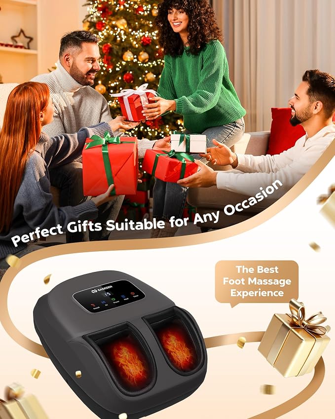 EaseZen Shiatsu Foot Massager with Heat & Remote, 2026 Upgraded Deep Kneading Foot Massager for Plantar Fasciitis, Neuropathy & Tired Feet, Fits Up to Size 14, Gifts for Women