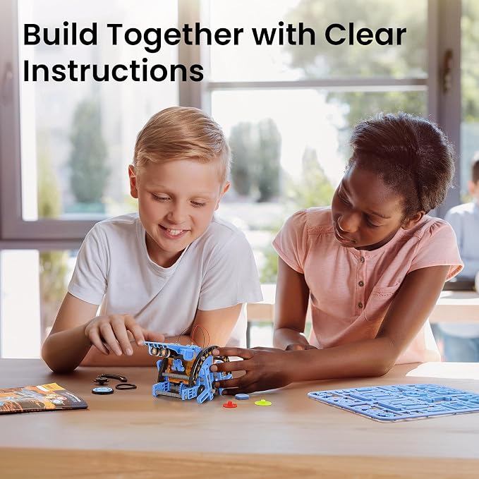 Sillbird Bundle - 2 Items Robot Building Kit with Remote Control & 12-in-1 Solar Robotic Toys Christmas STEM Gift for Boys Aged 8-14, Coding Technic Creative Gifts for Kids Teens